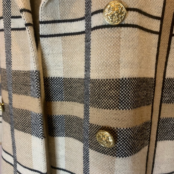 Anne Klein Open Knit Long Line Sweater Cardigan Shacket Size L - Picture 3 of 10